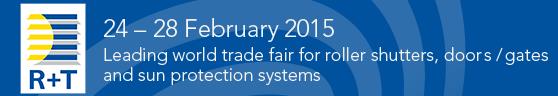 Welcome to visit us in 2015 R+T fair in Germany